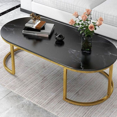 PACK TABLE OVALE & TABLE D'APPOINT